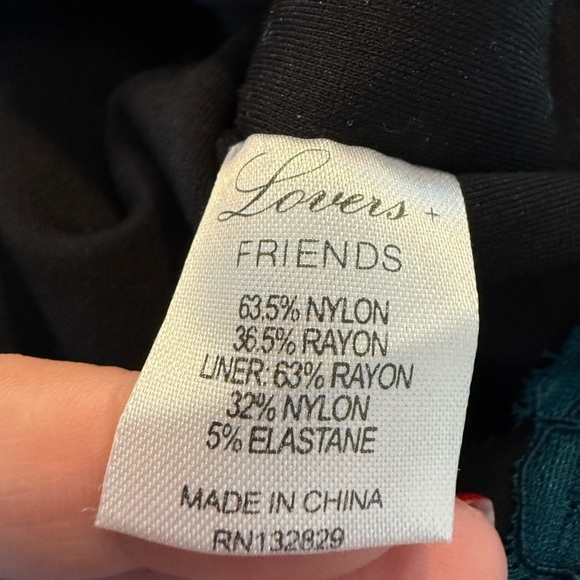 Lovers & Friends Lace Teal Bodycon Party Cocktail Strapless Mini Dress Size S - Picture 6 of 15